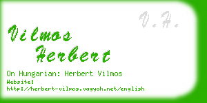 vilmos herbert business card